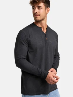Indicode Herren Langarmshirt - INKilsone in schwarz