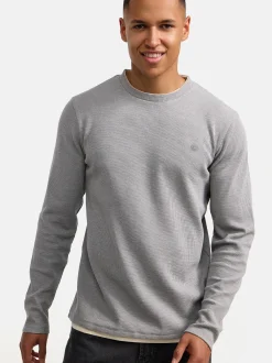 Indicode Herren Langarmshirt - INValwald in hellgrau grau