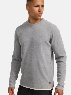 Indicode Herren Langarmshirt - INValwald in hellgrau grau
