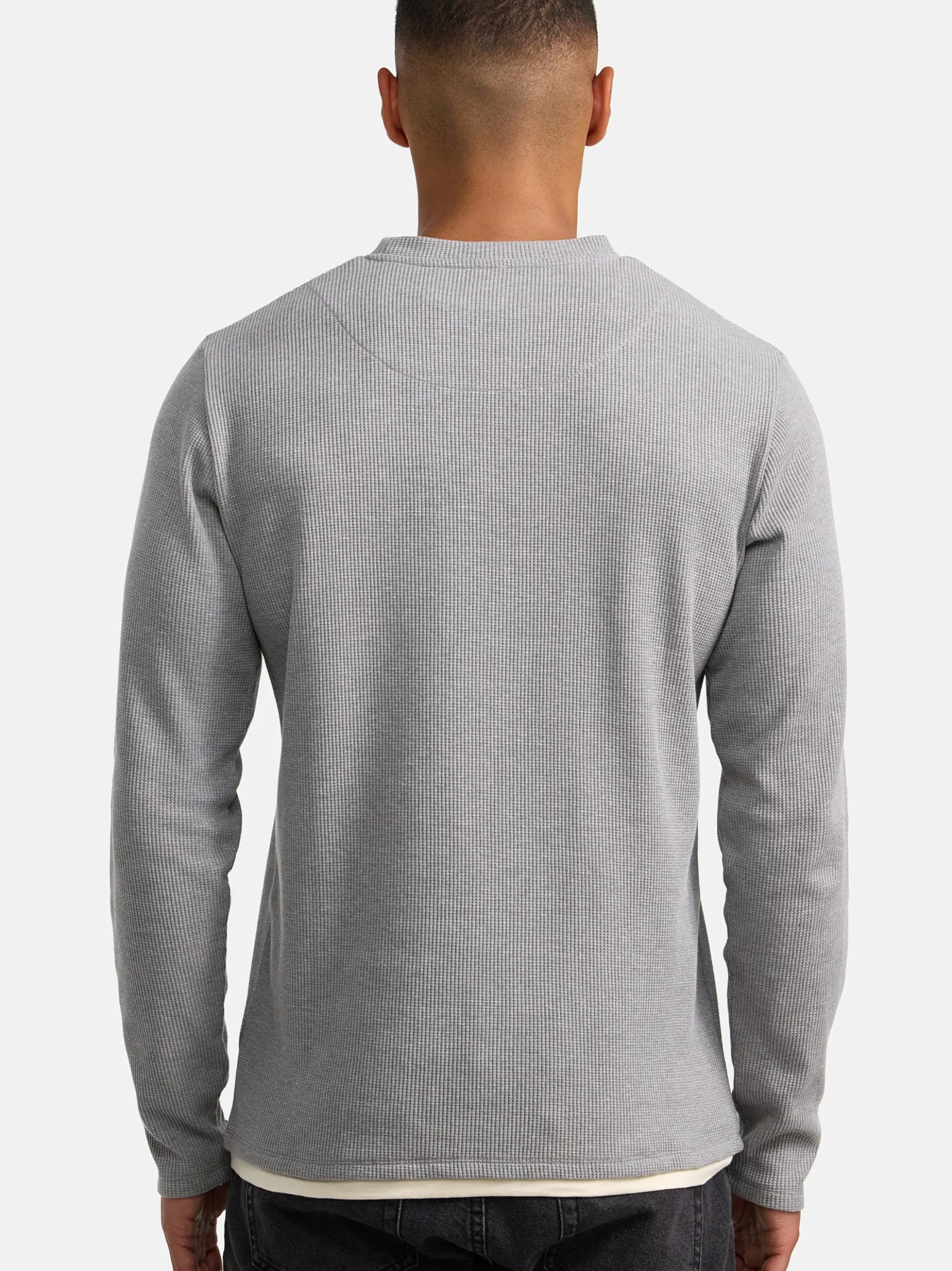 Indicode Herren Langarmshirt - INValwald in hellgrau grau