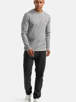 Indicode Herren Langarmshirt - INValwald in hellgrau grau