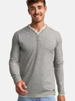 Indicode Herren Langarmshirt - INColeson in khaki