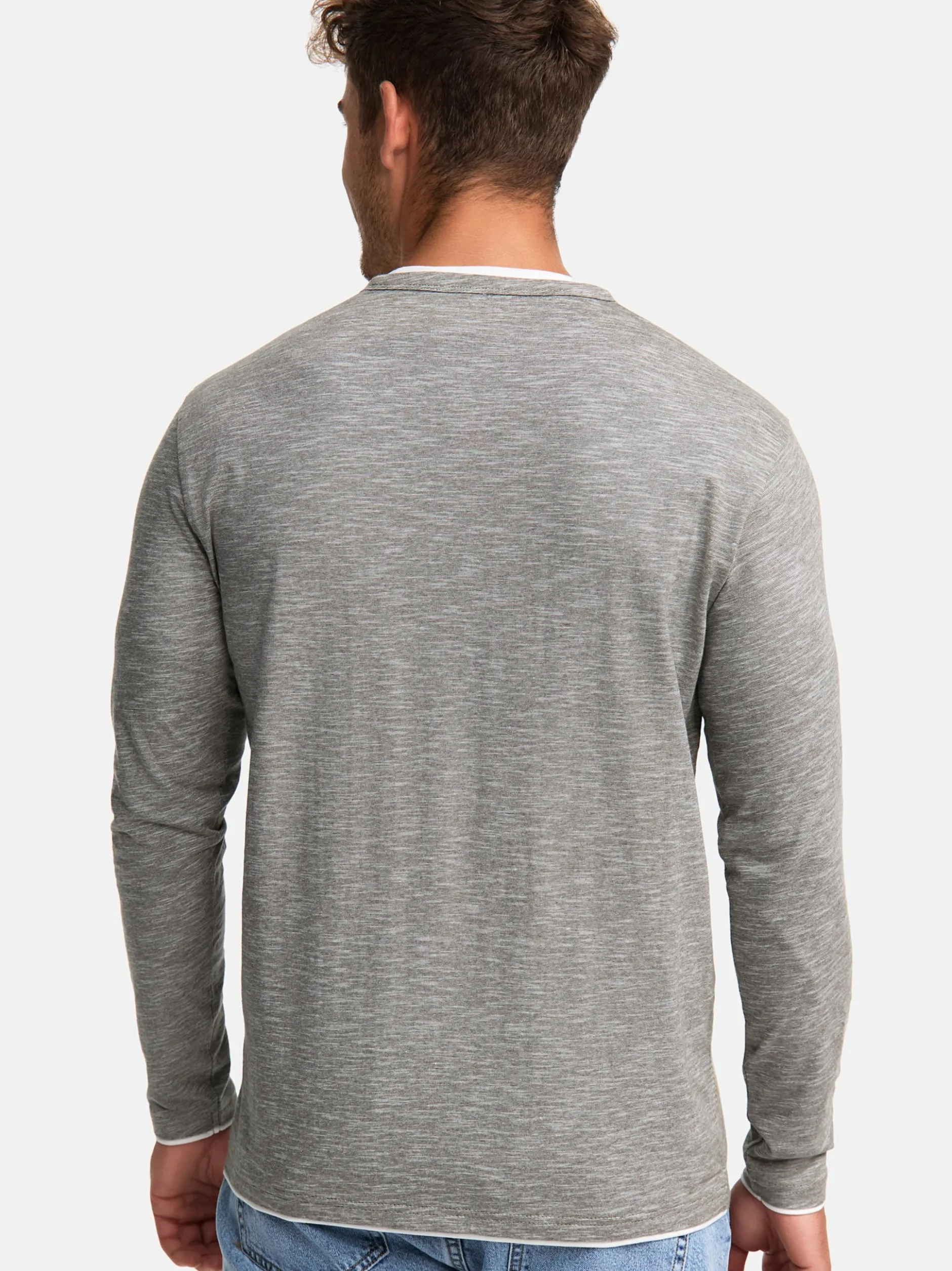 Indicode Herren Langarmshirt - INColeson in khaki