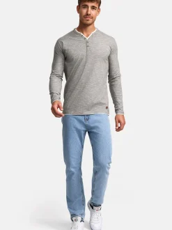Indicode Herren Langarmshirt - INColeson in khaki