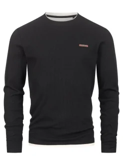 Indicode Herren Langarmshirt - INSigfinn in schwarz