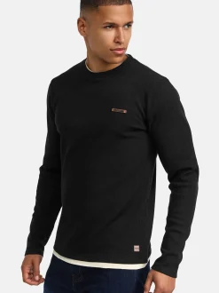Indicode Herren Langarmshirt - INSigfinn in schwarz