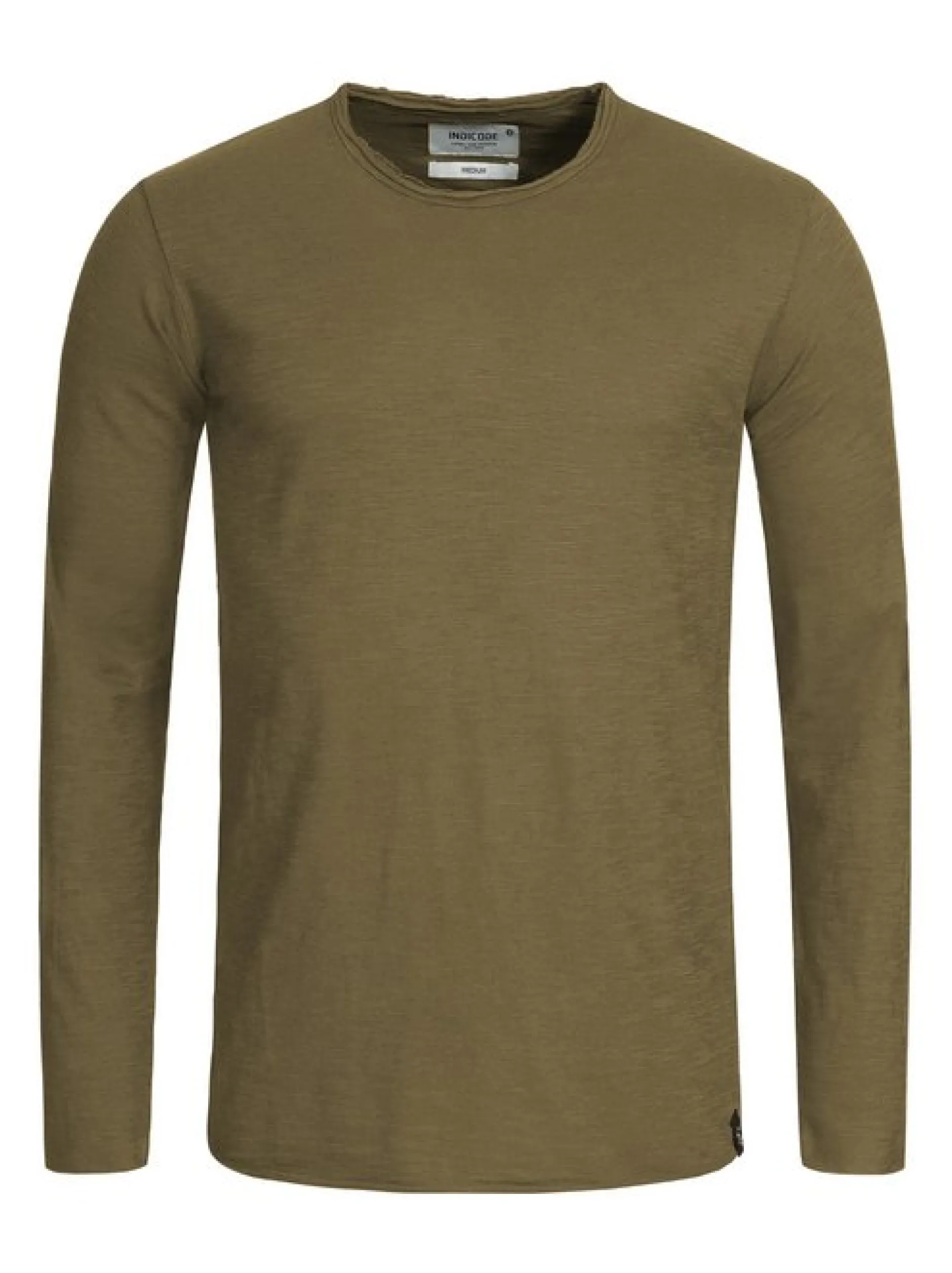 Indicode Herren Langarmshirt - Willbur Longsleeve in khaki