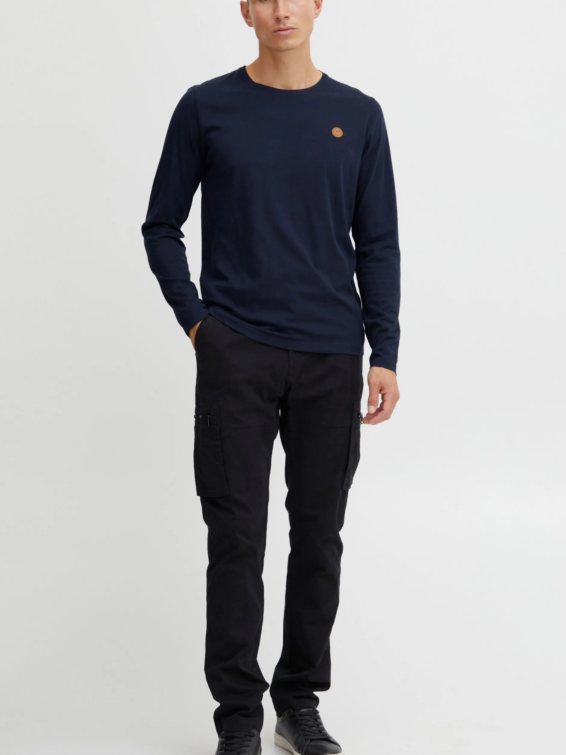 Indicode Herren Langarmshirt - IDPhillo in marine