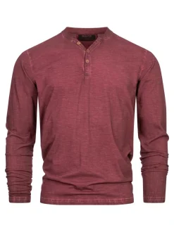 Indicode Herren Langarmshirt - INKilsone in rot
