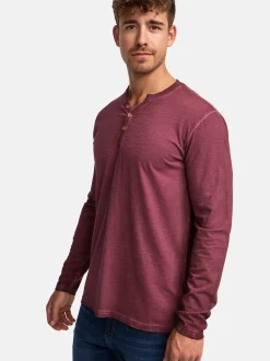 Indicode Herren Langarmshirt - INKilsone in rot