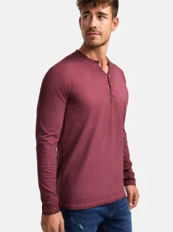 Indicode Herren Langarmshirt - INKilsone in rot