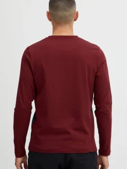 Indicode Herren Langarmshirt - IDMatheo in bordeaux