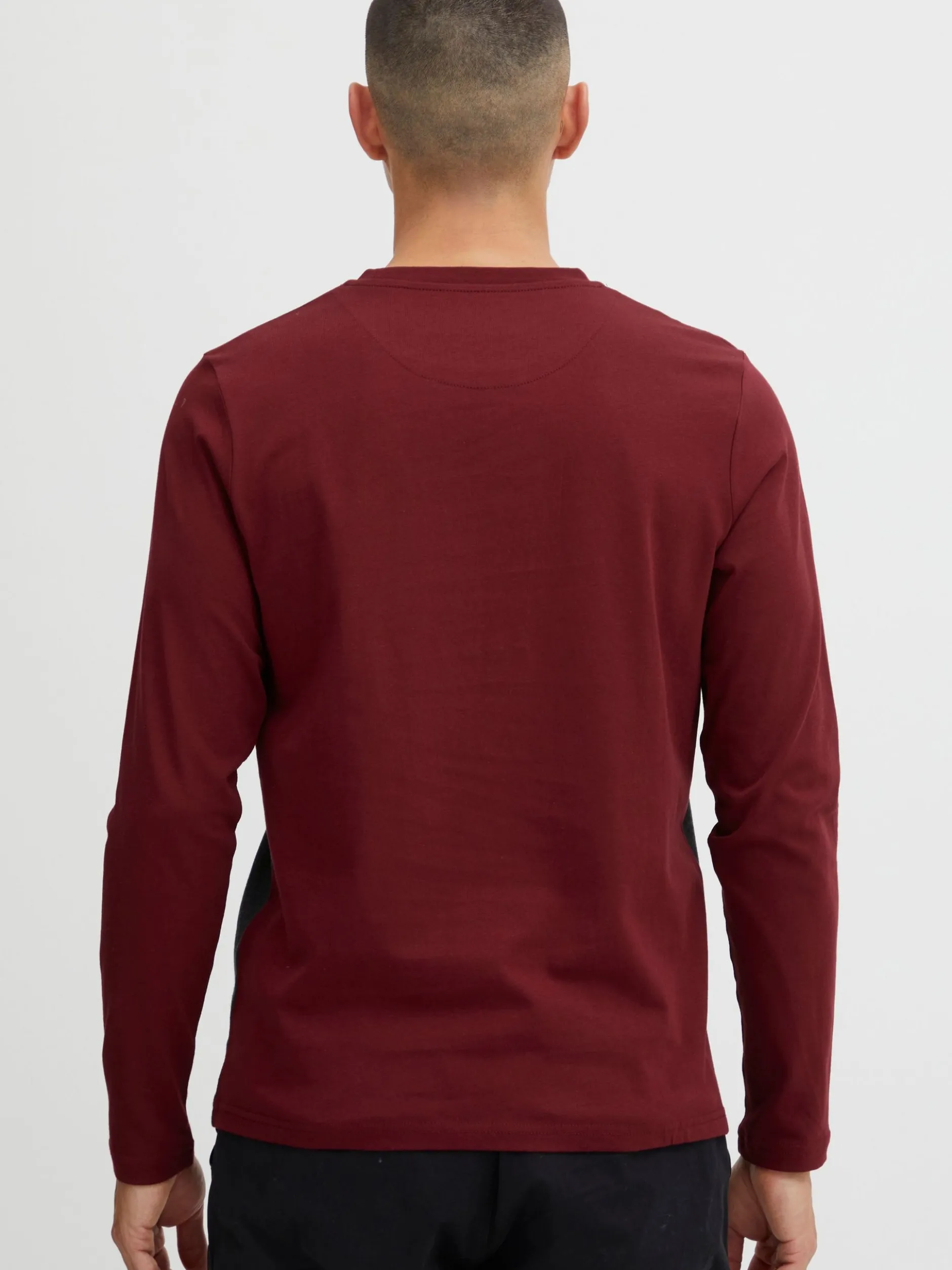 Indicode Herren Langarmshirt - IDMatheo in bordeaux