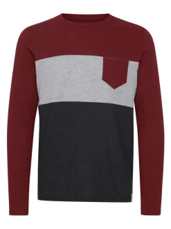Indicode Herren Langarmshirt - IDMatheo in bordeaux