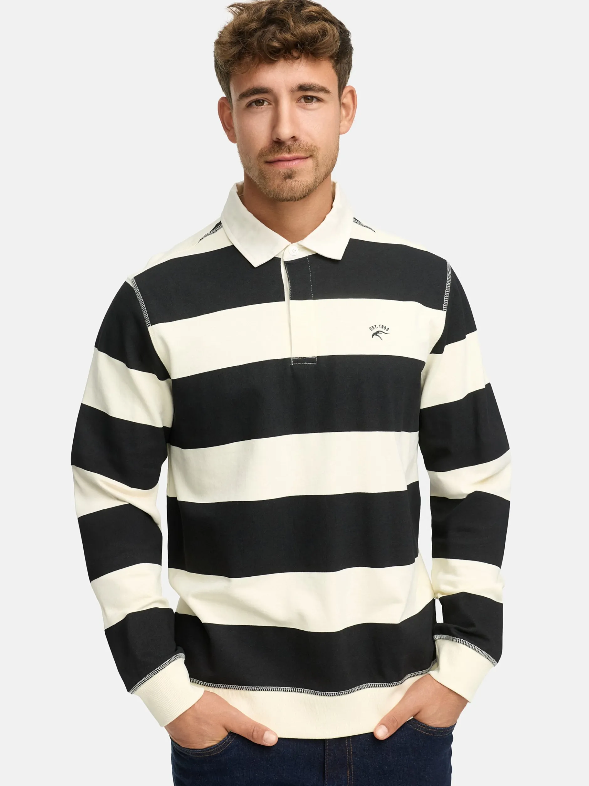 Indicode Herren Langarmshirt - INDinaro in schwarz mehrfarbig