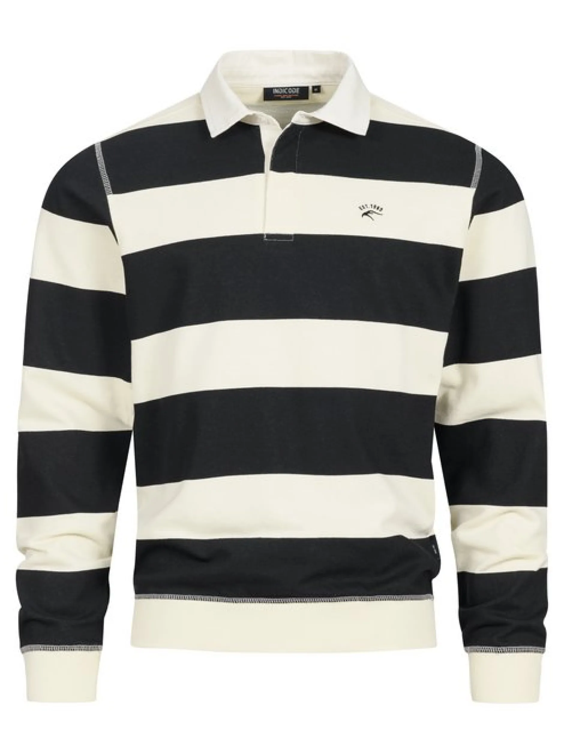 Indicode Herren Langarmshirt - INDinaro in schwarz mehrfarbig