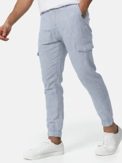 Indicode Herren Leinenhose - Booth in hellblau
