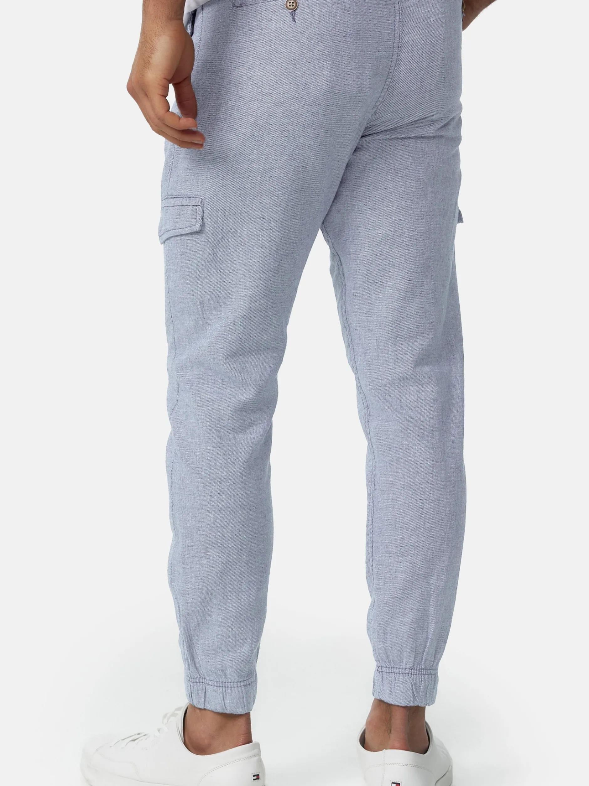 Indicode Herren Leinenhose - Booth in hellblau