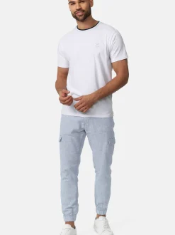 Indicode Herren Leinenhose - Booth in hellblau