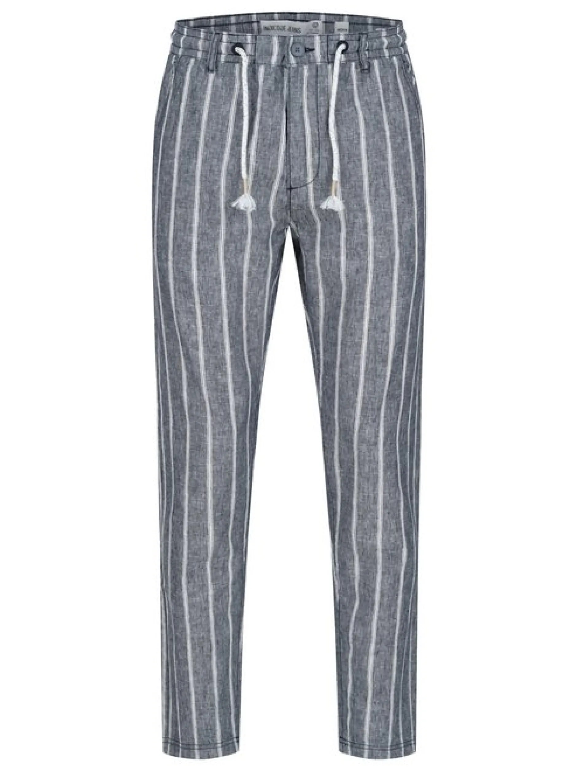 Indicode Herren Leinenhose - INTrypper in blau mehrfarbig