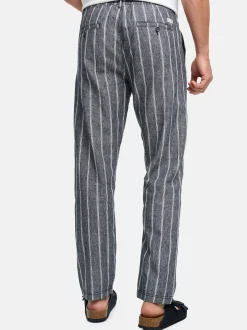Indicode Herren Leinenhose - INTrypper in blau mehrfarbig