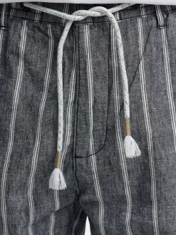 Indicode Herren Leinenhose - INTrypper in blau mehrfarbig