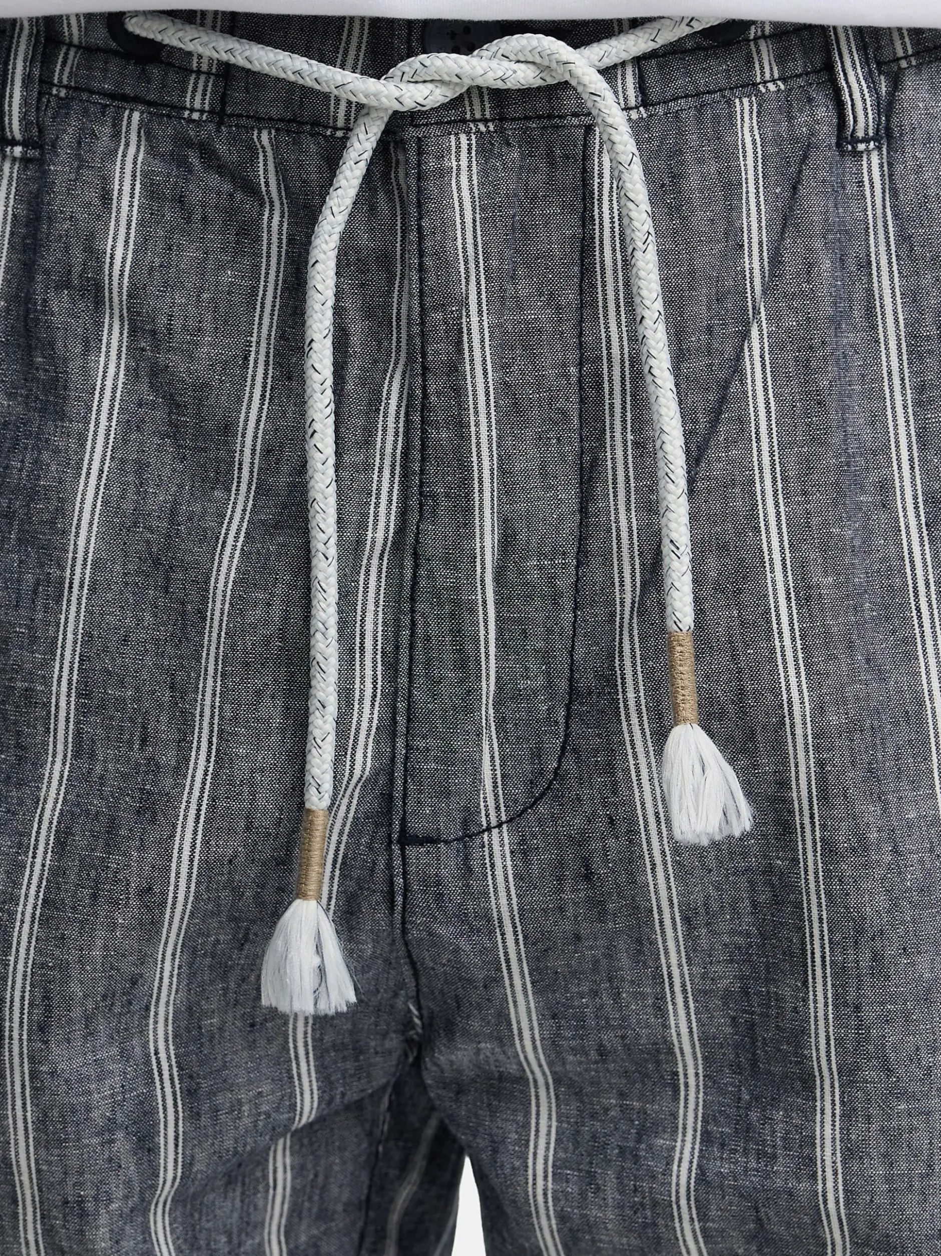 Indicode Herren Leinenhose - INTrypper in blau mehrfarbig