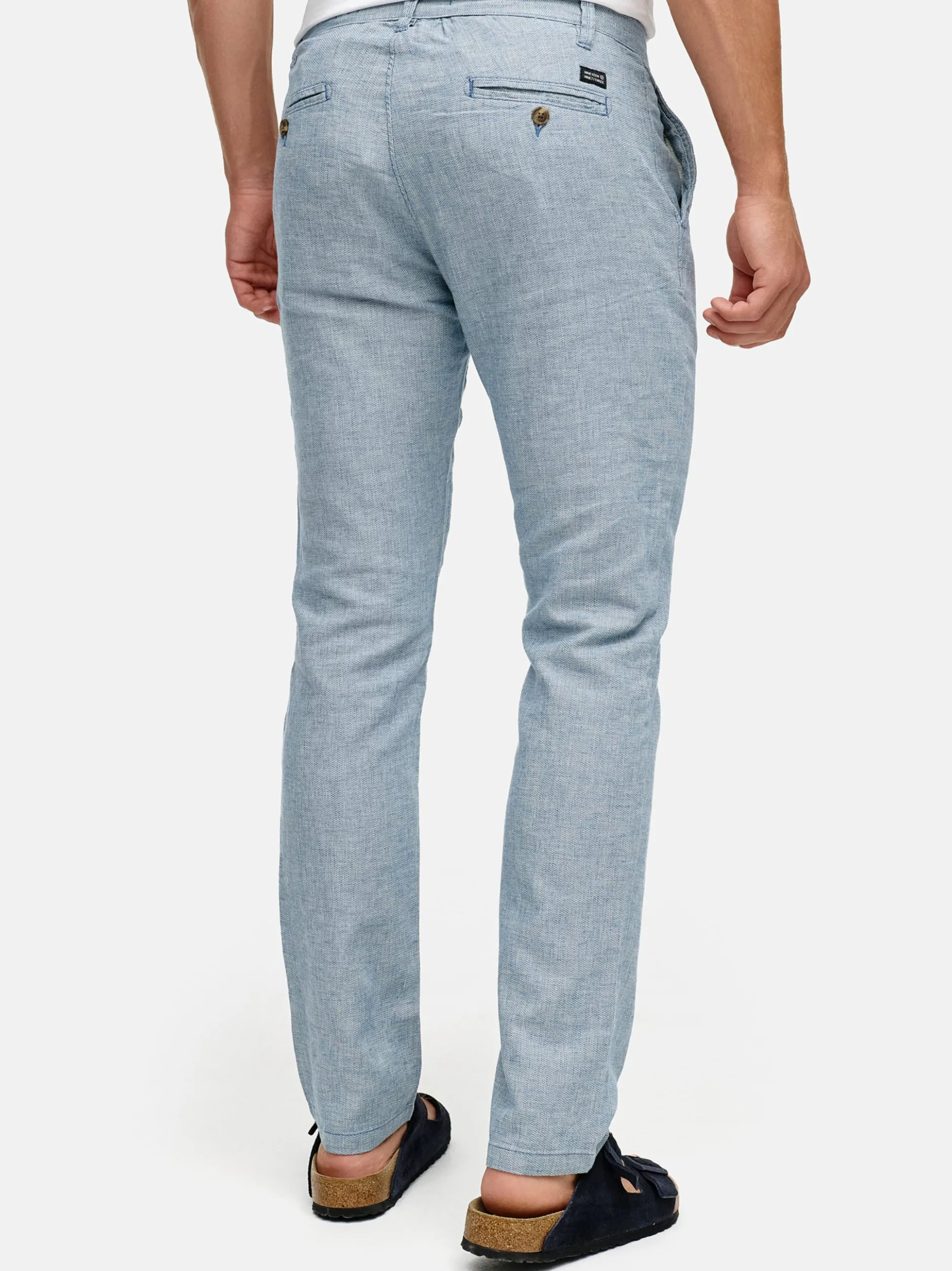 Indicode Herren Leinenhose - INGuy in blau