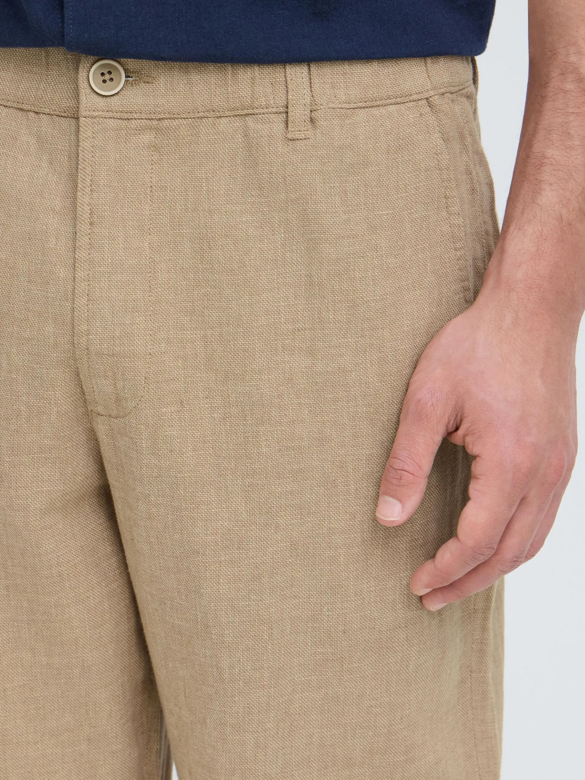 Indicode Herren Leinenhose - IDTropelo in braun
