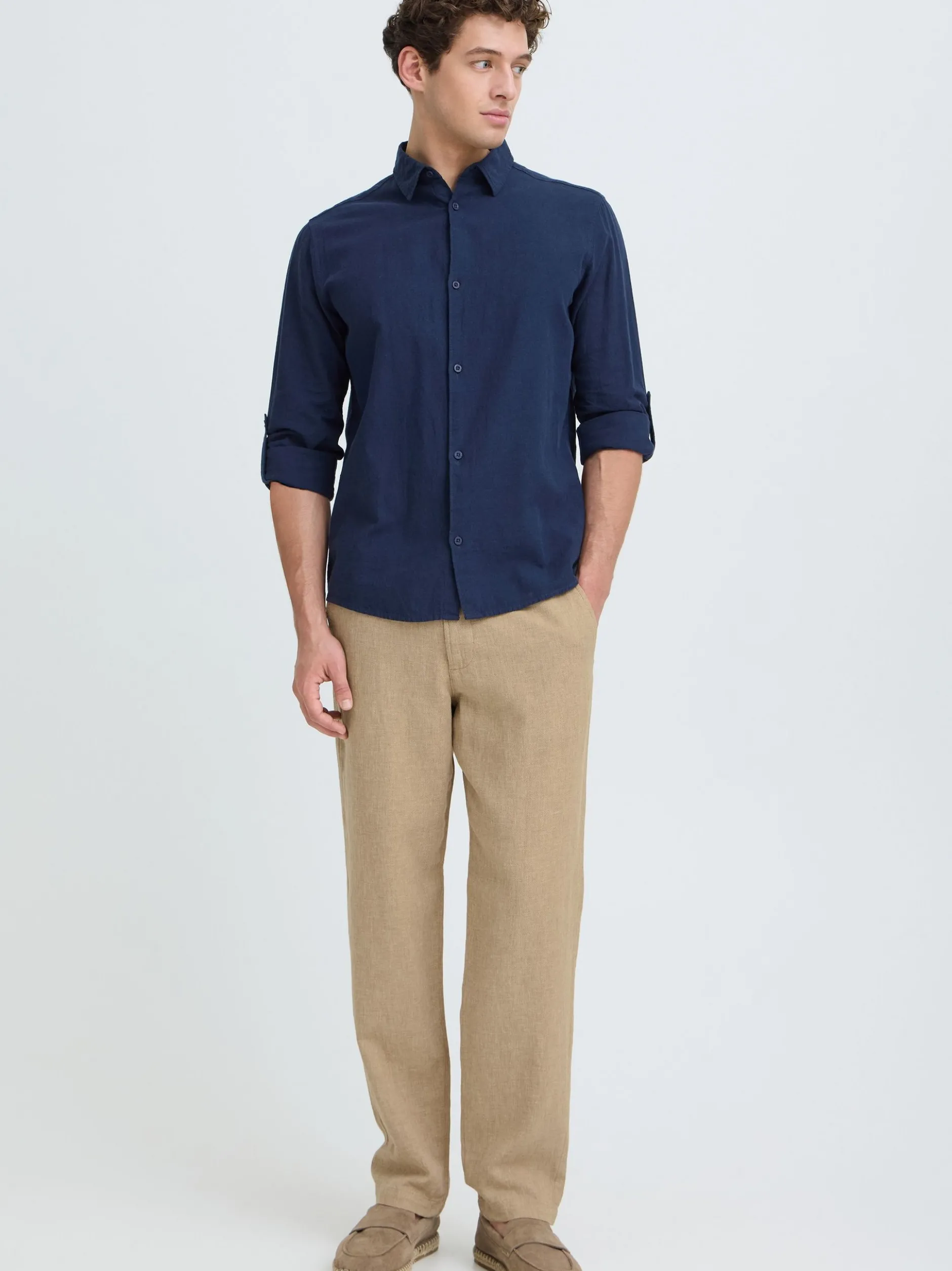Indicode Herren Leinenhose - IDTropelo in braun