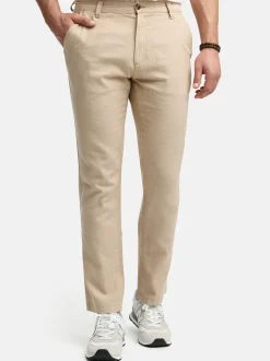 Indicode Herren Leinenhose - INGuy in beige sand