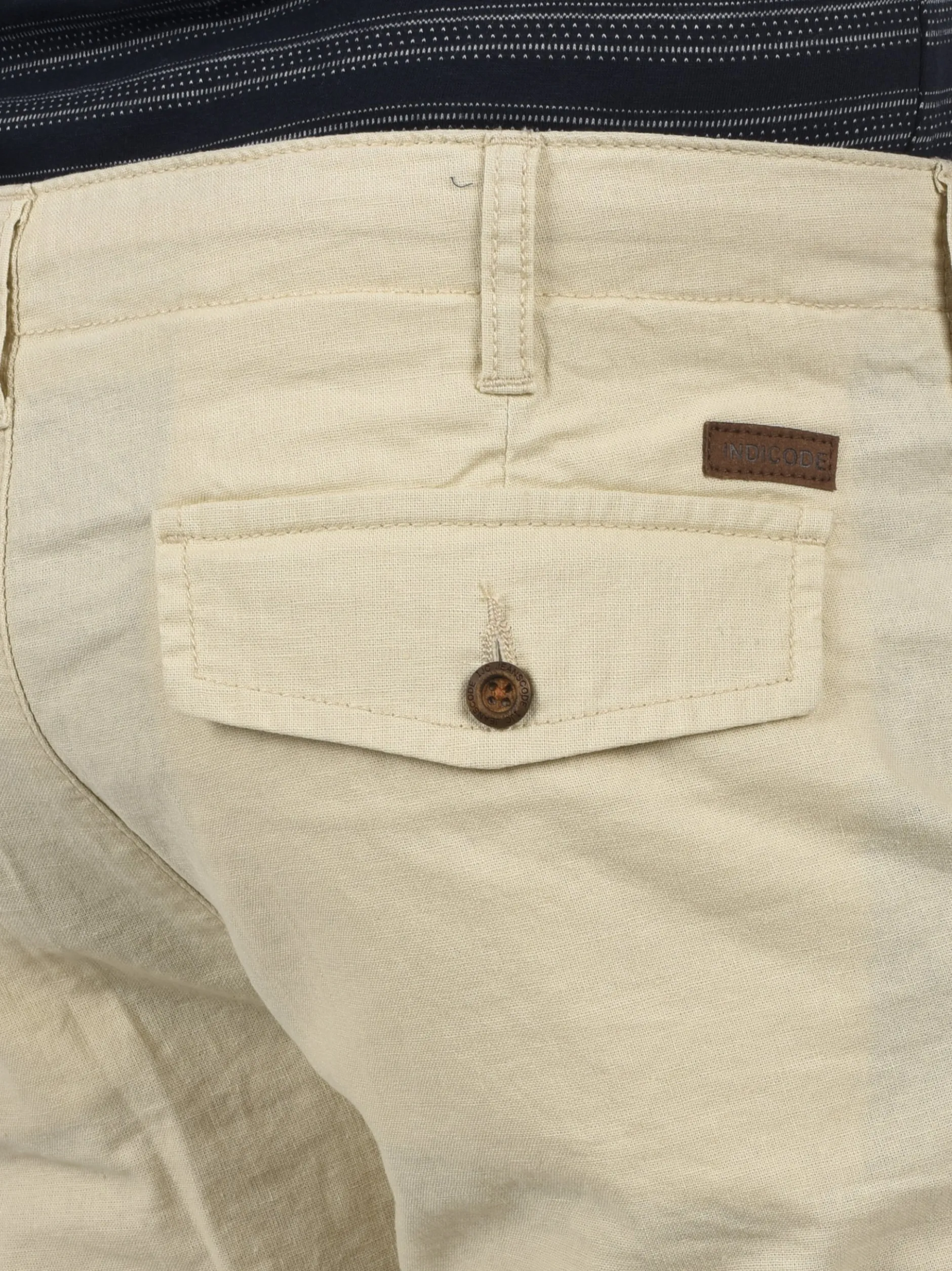 Indicode Herren Leinenshorts - IDMoses in beige