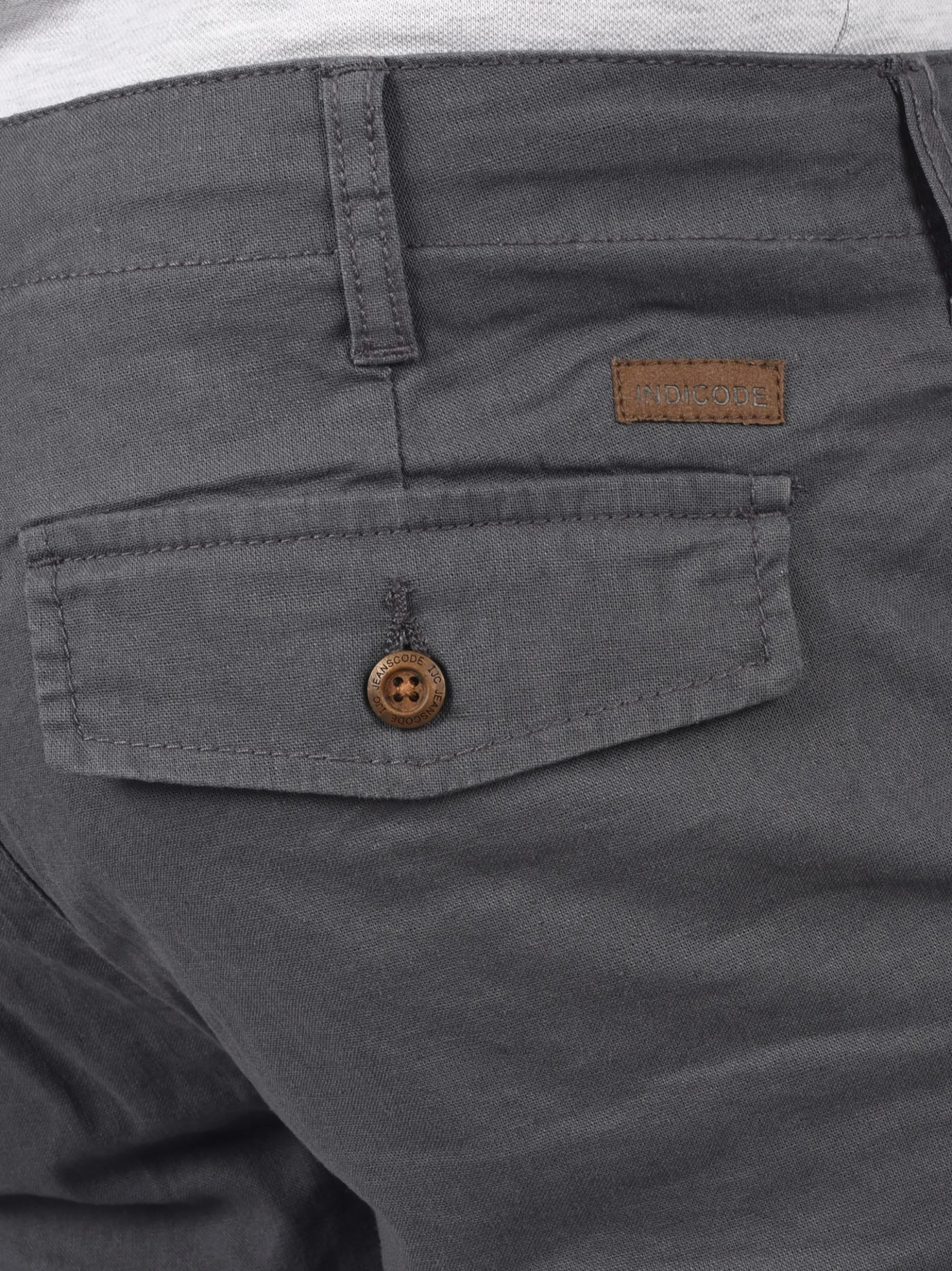 Indicode Herren Leinenshorts - IDMoses in grau