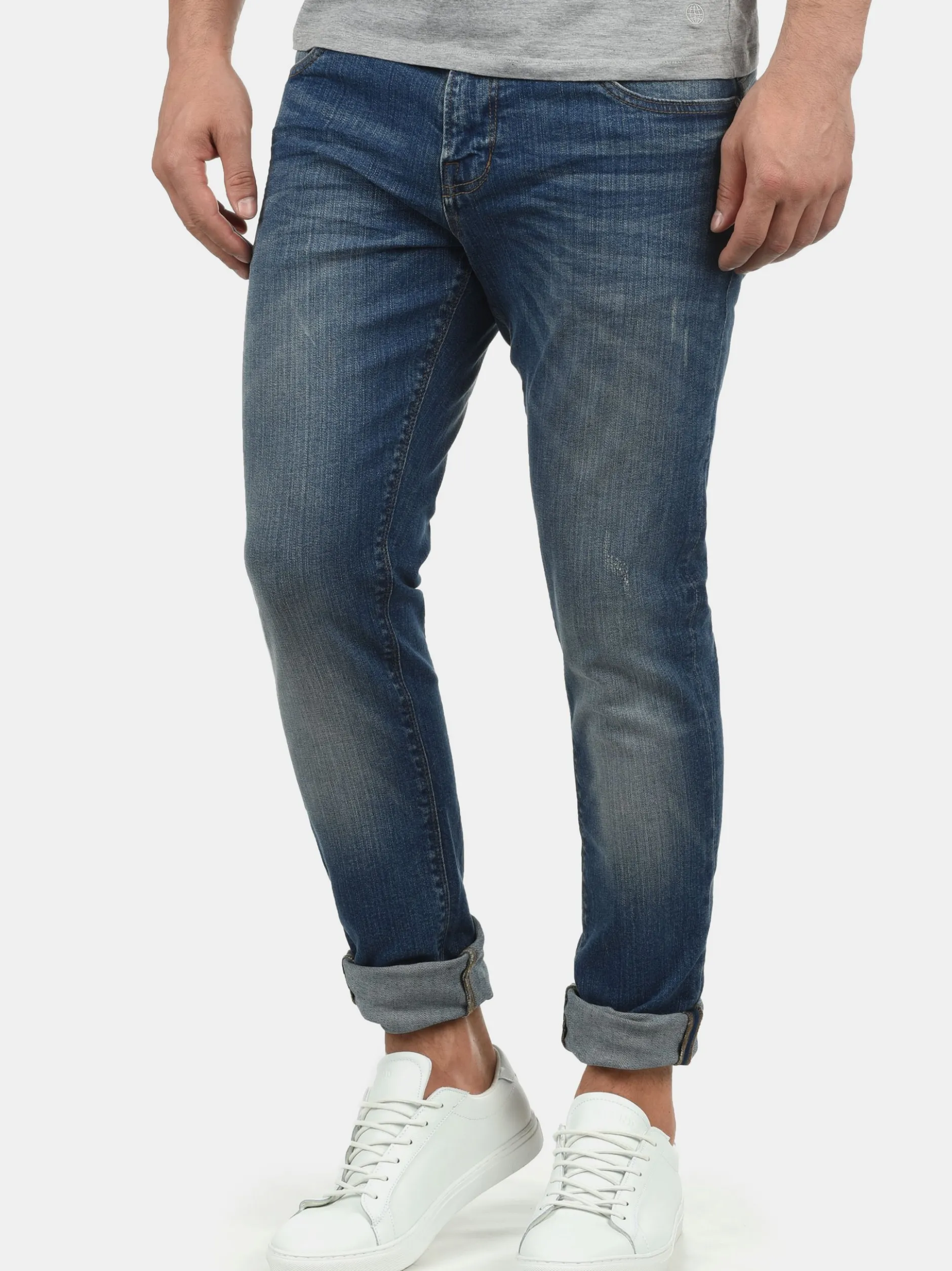 Indicode Herren 5-Pocket-Jeans - IDAldersgate in indigo
