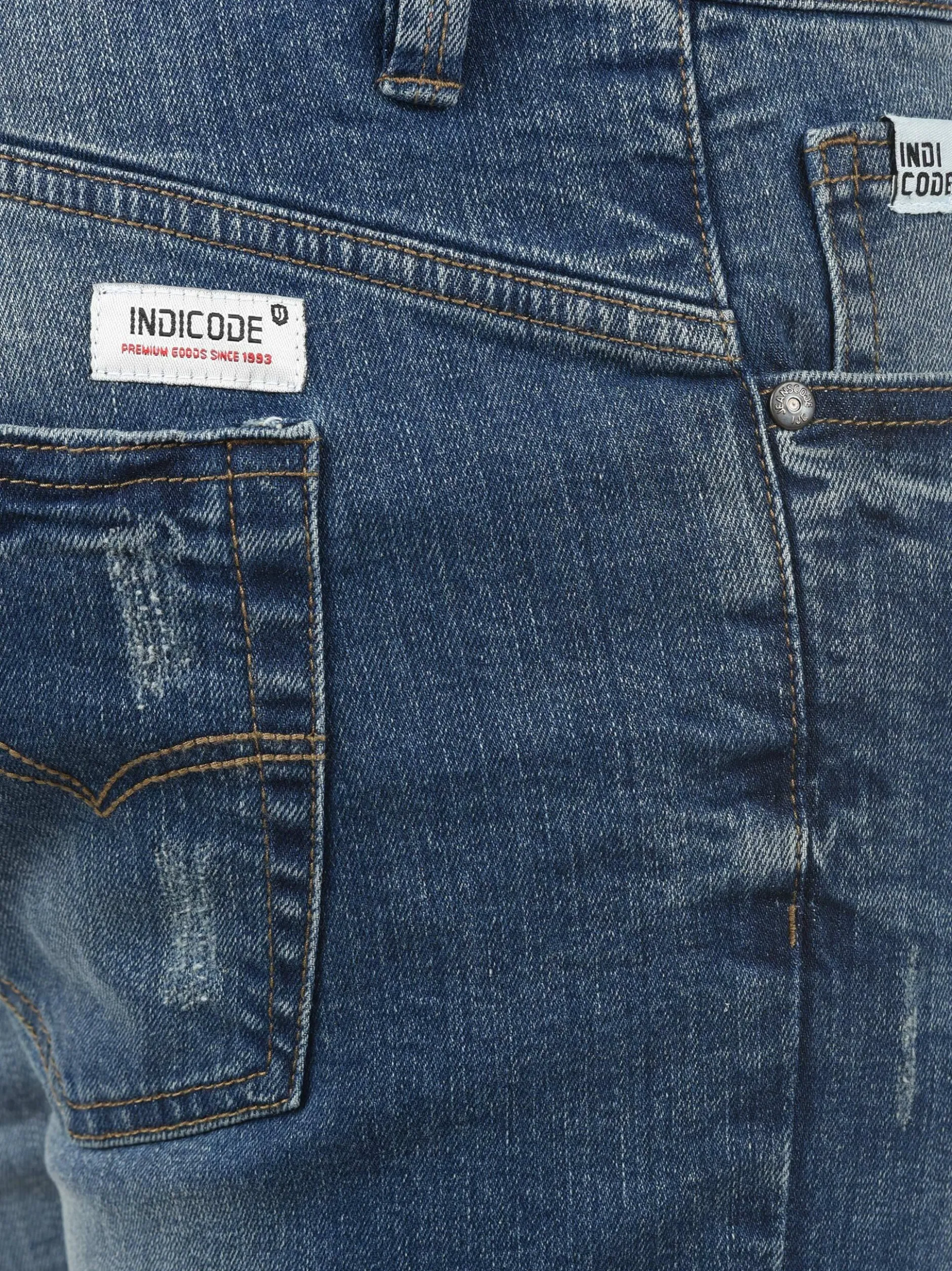 Indicode Herren 5-Pocket-Jeans - IDAldersgate in indigo