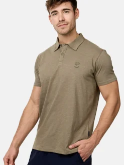 Indicode Herren Poloshirt - INEddard in beige grün