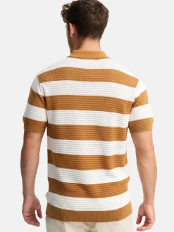 Indicode Herren Poloshirt - INTidsel in camel mehrfarbig