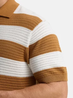 Indicode Herren Poloshirt - INTidsel in camel mehrfarbig