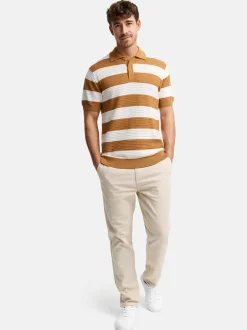 Indicode Herren Poloshirt - INTidsel in camel mehrfarbig