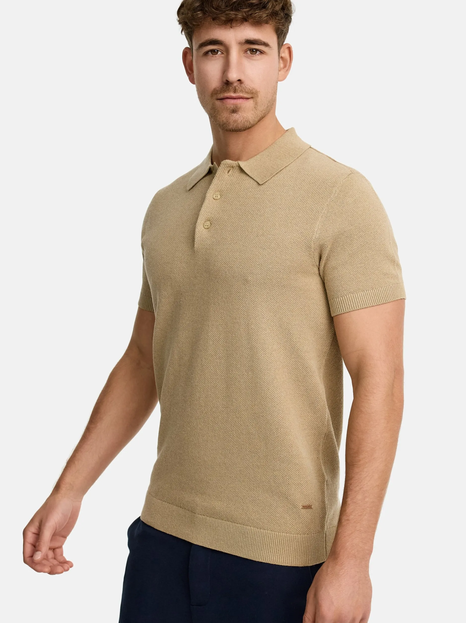 Indicode Herren Poloshirt - INVorm in beige sand