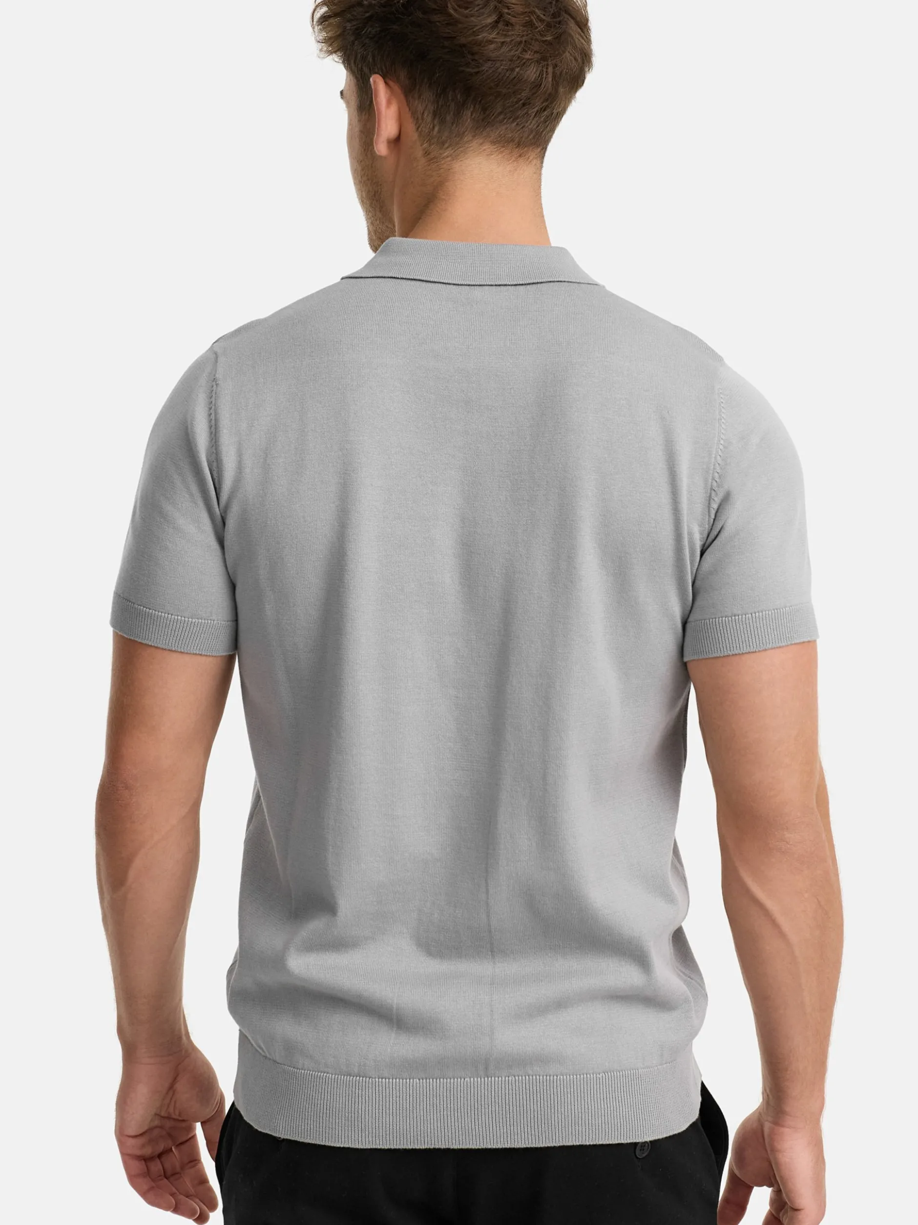 Indicode Herren Poloshirt - INSago in hellgrau