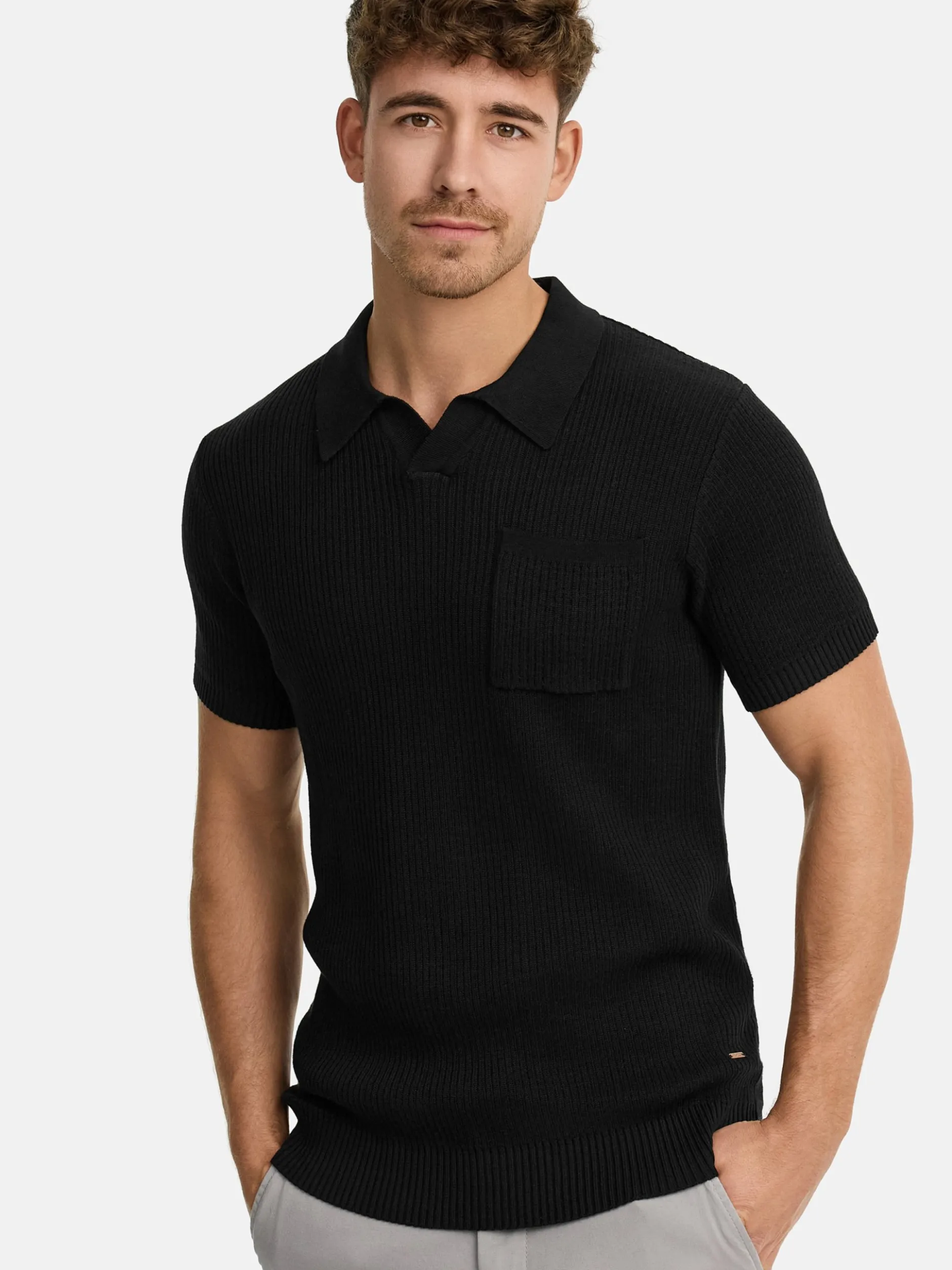 Indicode Herren Poloshirt - INHarlo in schwarz
