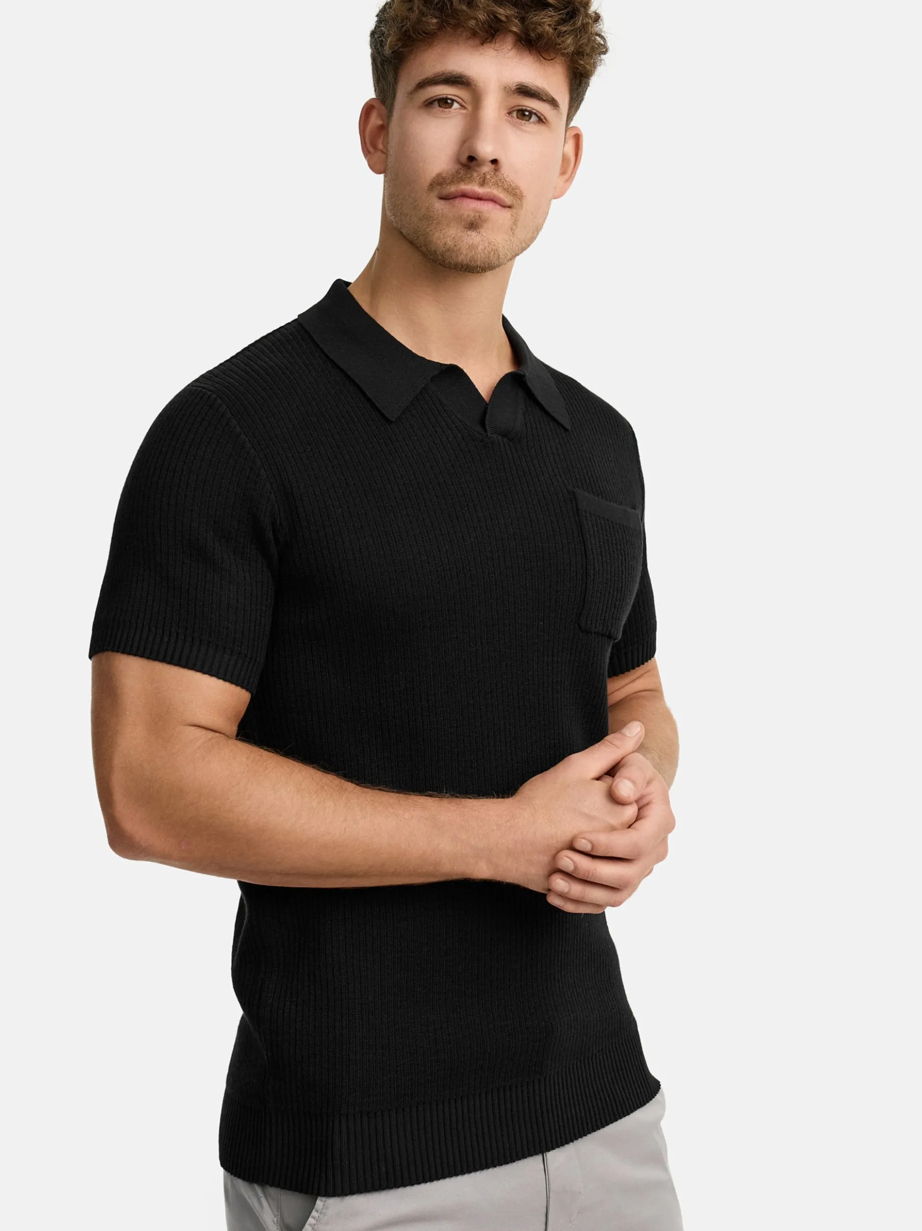 Indicode Herren Poloshirt - INHarlo in schwarz