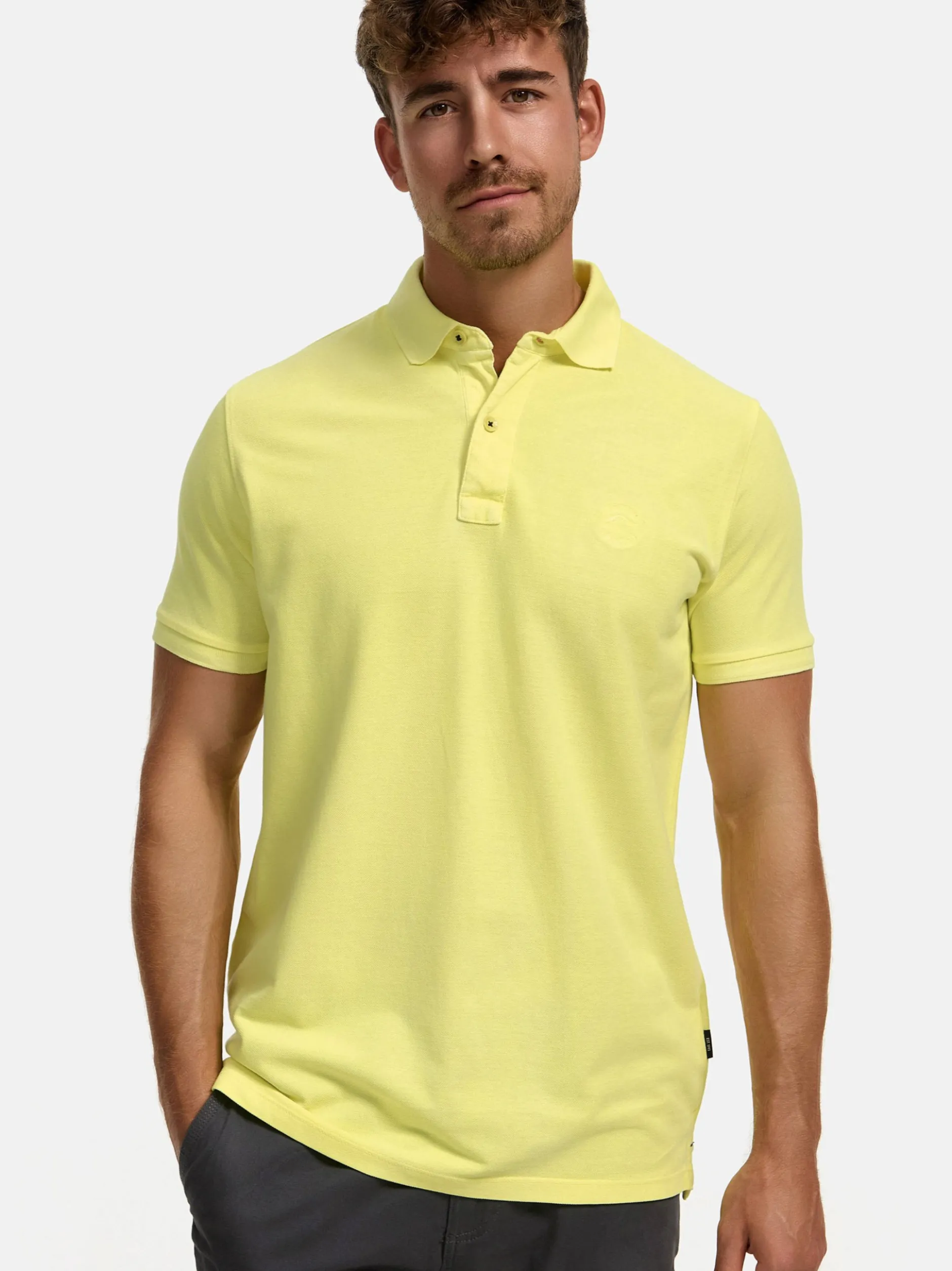 Indicode Herren Poloshirt - INJorah in gelb