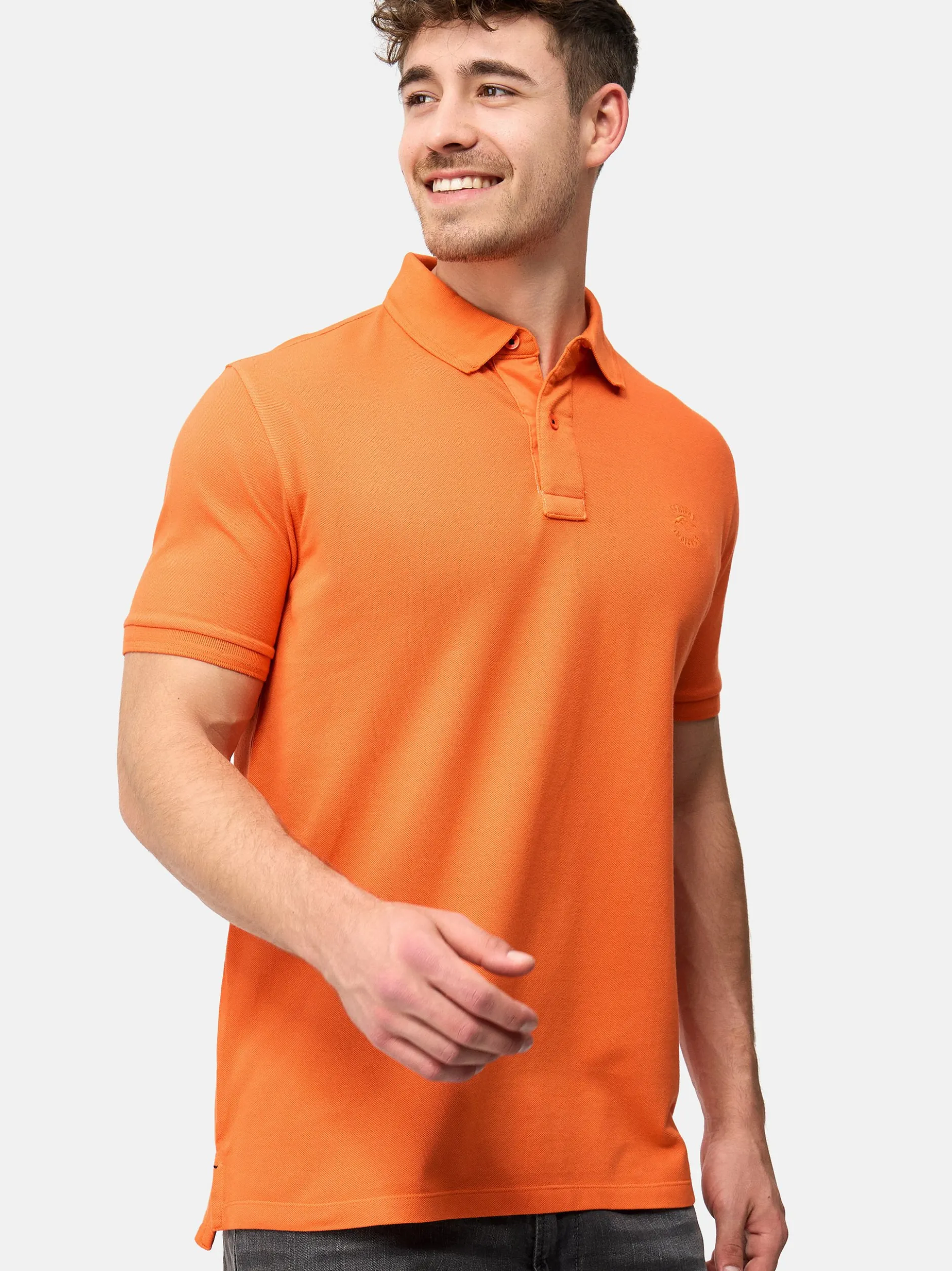 Indicode Herren Poloshirt - INJorah in orange