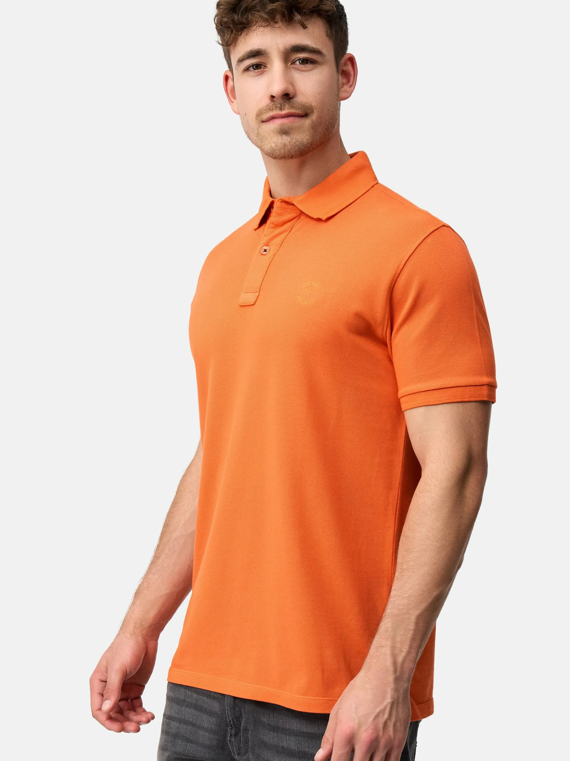 Indicode Herren Poloshirt - INJorah in orange