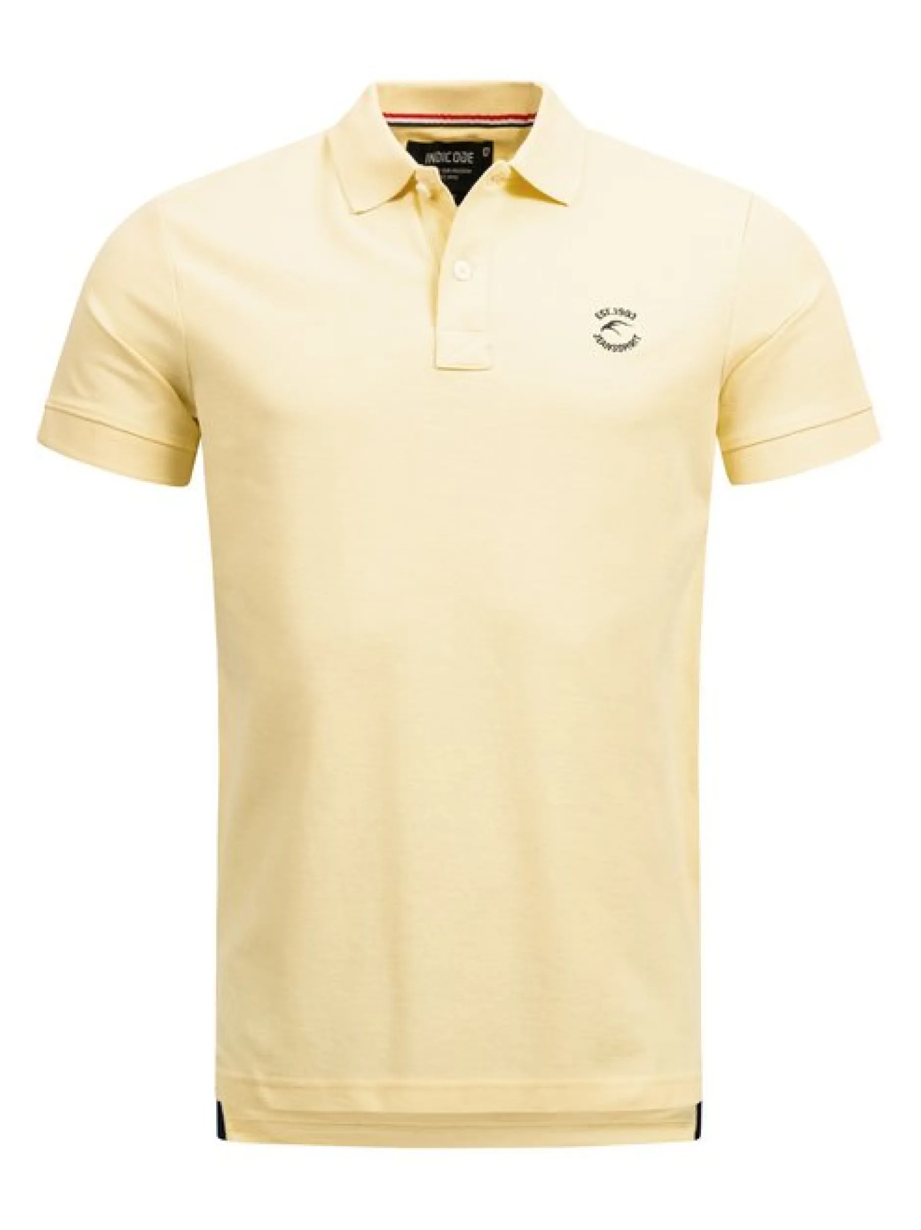 Indicode Herren Poloshirt - Wadim in vanille gelb