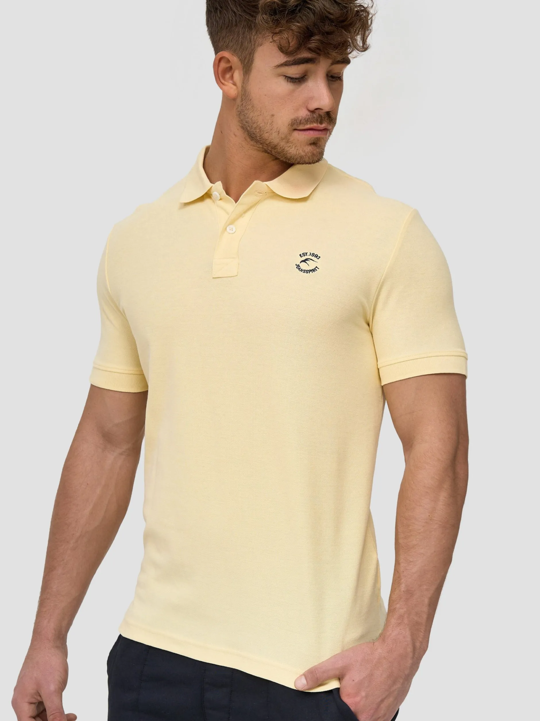 Indicode Herren Poloshirt - Wadim in vanille gelb