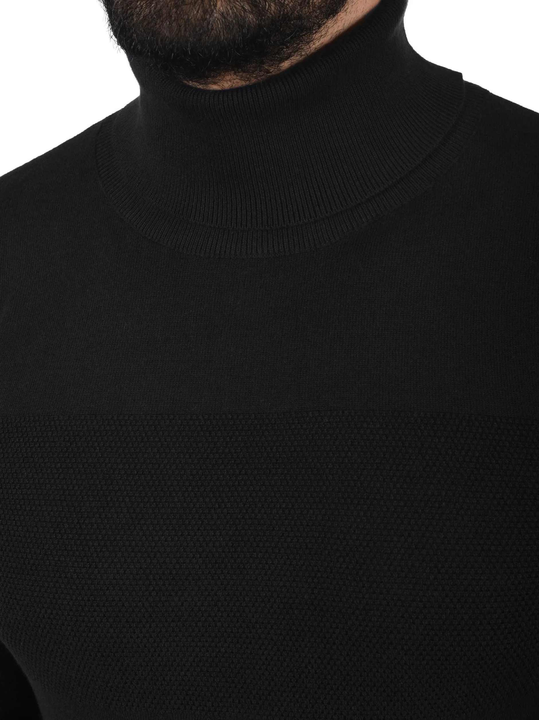 Indicode Herren Rollkragenpullover - IDErnetto in schwarz
