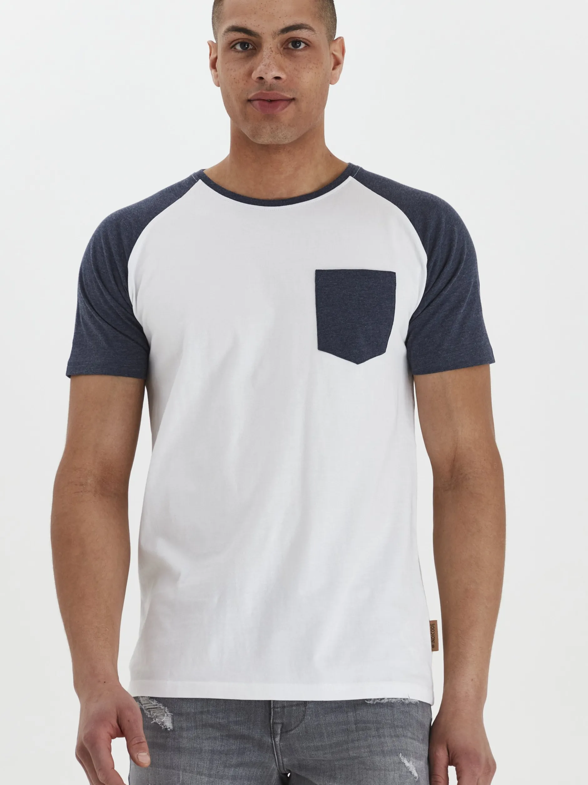 Indicode Herren Rundhalsshirt - IDGresham in weiß
